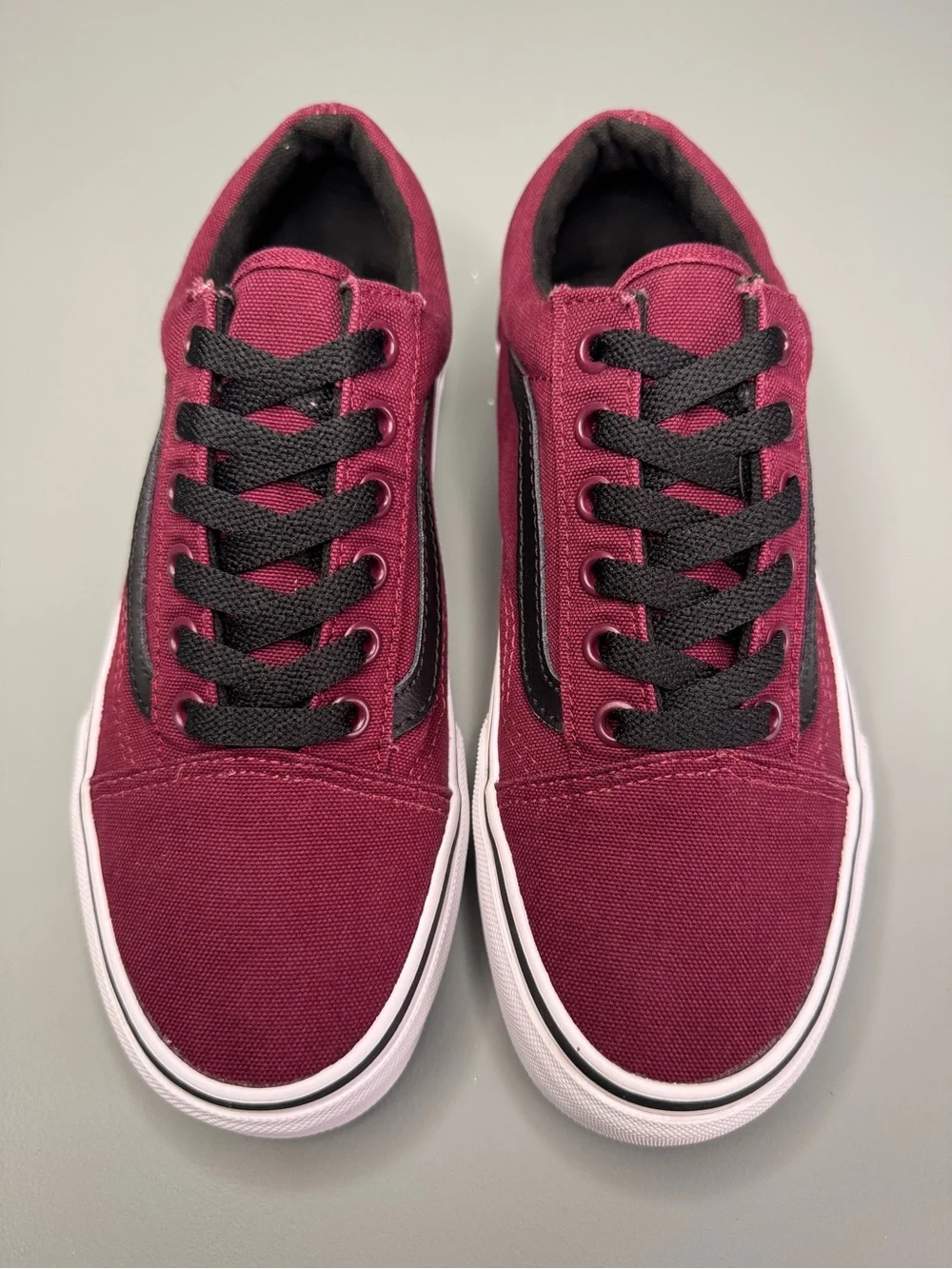 Vans Old Skool Burgundy Black Canvas Sneakers Men’s 5.5 Women’s 7 Shoes